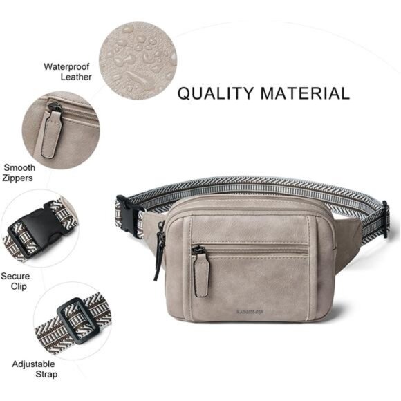 Fanny Packs, Belt Bag For Women Grey - Picture 5 of 5